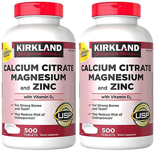 Expect More Calcium Citrate Magnesium and Zinc, 500 Tablets Set of 2