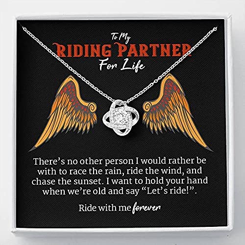 Handmade Jewelry - Lovers Gifts, Bikers Jewlery Motorcycle Gifts For Women From Men, Gifts For Motorcycle Rider, To My Riding Partners For Life, Biker Necklace for Wife Girlfriend Soulmate Gifts