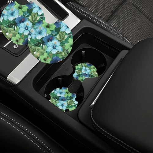 Portavasos para carro juego 2 piezas negro goma antideslizante miniatura 1
