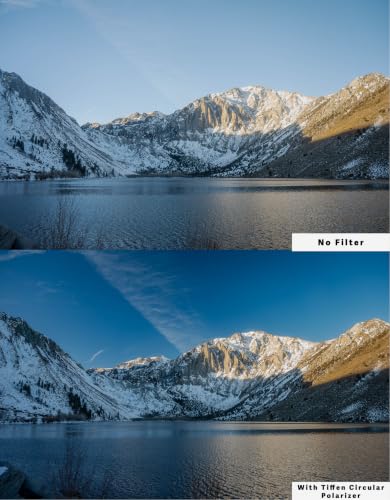Image of Tiffen 86CCP 86Cmm Circular Polarizer Filter | Increases Color Saturation & Contrast, Rotating Slim Circular design, Color Enhancement, Reduces Bluish cast of Daylight.