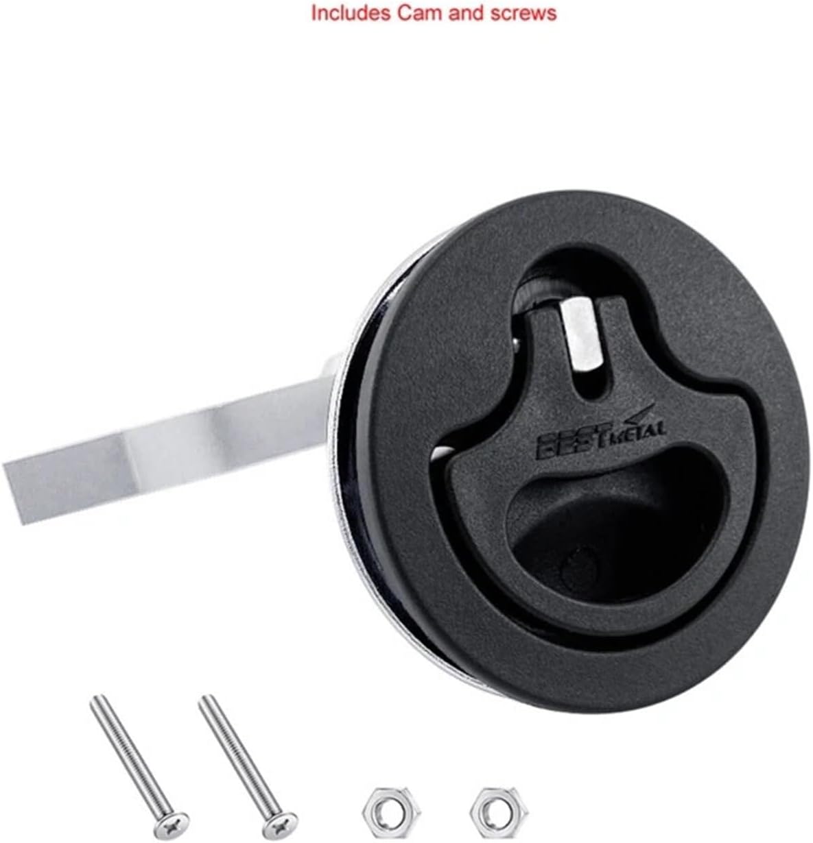 Flush Pull Slam Latch 2Pcs Boat Cam for Latch Marine Aluminum Alloy Flush Pull for Hatch Lift T-Handle Locking