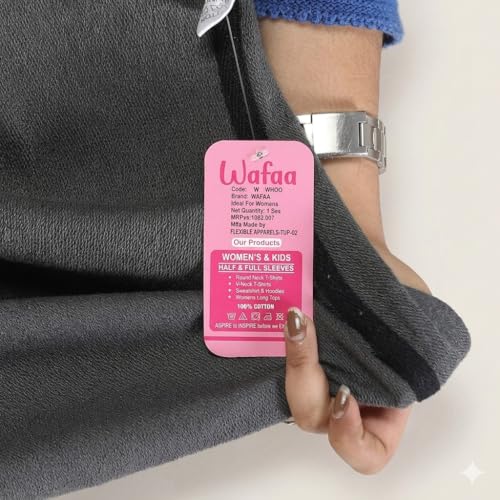 Image of Wafaa Women's Cotton Plain Hooded Neck Full Zipper Sweatshirt Hoodies with Kangaroo Pocket