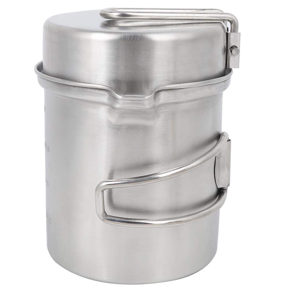 VGEBY en Plein air Portable Pique-Nique en Acier Inoxydable Batterie De Cuisine Set Pot Cuisson Camping Randonnée