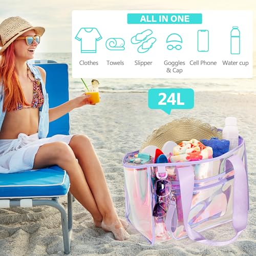 Bolso de Playa Grande Iridiscente para Mujer miniatura 3