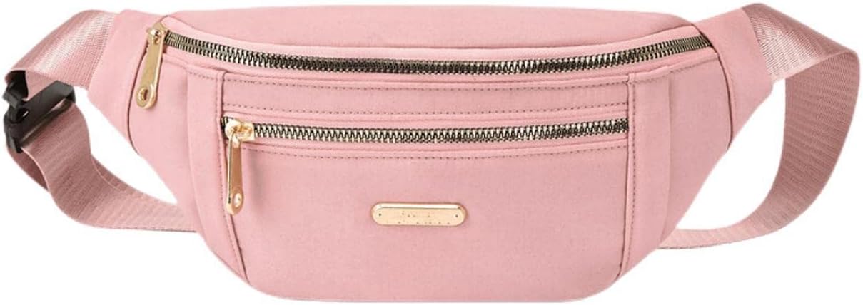 XForce Plaza Fanny Pack for Women Men, Fashion Waist Pack Crossbody Belt Bags for Teen Girls, Bum Bag for Travel Running Walking Hiking, Carring All Phones, Wallet (B Serise Pink)