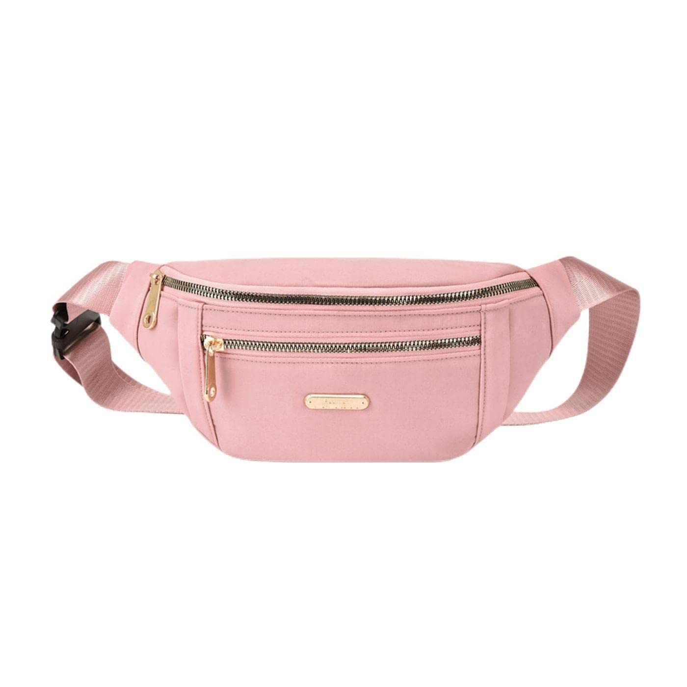 XForce Plaza Fanny Pack for Women Men, Fashion Waist Pack Crossbody Belt Bags for Teen Girls, Bum Bag for Travel Running Walking Hiking, Carring All Phones, Wallet (B Serise Pink)