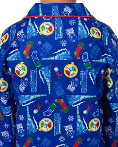 INTIMO The Polar Express Multiple Sizes Christmas Sleep Collared Button Down Long-Sleeve Pajama Set4