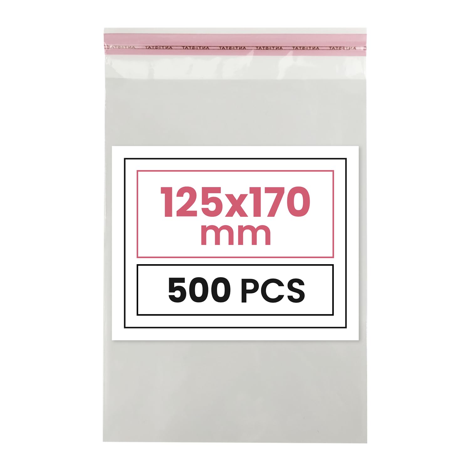 Netuno 500 bolsas transparentes 12,5 x 17 cm solapa de 3 cm con cierre autoadhesivo reutilizables bolsas de plástico PP para dulces regalos joyería golosinas fotos ropa pendientes alimentos libros