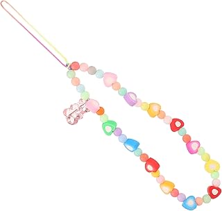 OSALADI Alças Para Celular Bolsa Boho Charme Amuletos De Telefone Corrente De Telefone Com Contas Estéticas Pulseira De Telefone Com Cercadura Charmosa Corrente De Telefone Fofa Cordão De