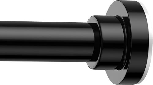 AIZESI Barra de cortina de tensión de 32 a 64 pulgadas, sin taladro, barra de cortina con resorte, 4 tamaños en 1, barra de ducha ajustable para