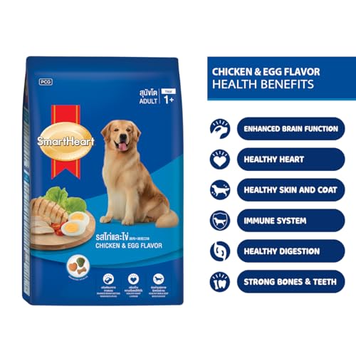 Image of Smart Heart Adult Dog Food Dry Chicken and Egg, 3 Kg, 1 Count