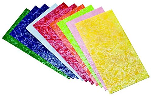Ozdobne płytki woskowe marmurkowe 10 sztuk posortowanych, rozmiar 20 x 10 cm, do ozdabiania świec