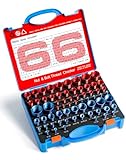 66 Nut and Bolt Thread Checker with Storage Box, Thread Checker Measuring Tool(34 Metric & 32 Standard), Bolt...