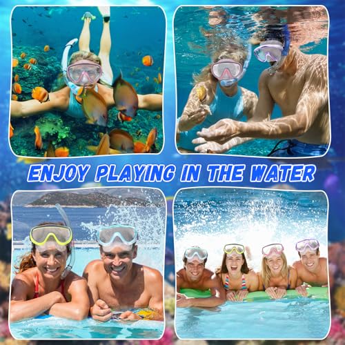 Tuba et masque de plongee avec lot de 4 lunettes de natation de vacances