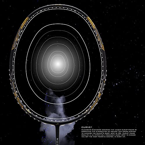 Image of Hundred Nuclear 72 Carbon Fibre Unstrung Badminton Racket with Full Racket Cover for Intermediate Players