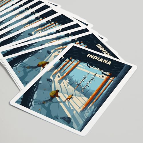 Lantern Press Indiana, 52 naipes tamaño póker para adultos miniatura 5