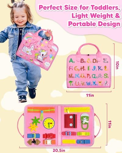 Exorany Busy Board Montessori Toys for Toddler Girl Birthday Gift Busy Book — view 5