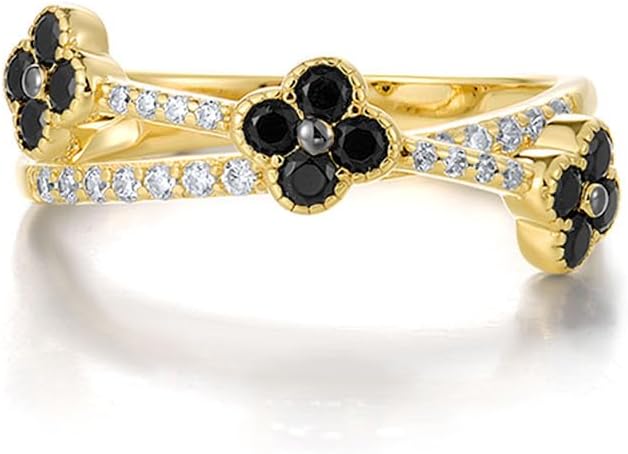 Santuzza 925 Sterling Silver Gemstone Flowers Statement Ring for Women
