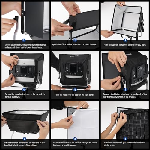 Image of NEEWER Upgraded Softbox Diffuser for NL660 RGB660 PRO II LED Light, NS4S