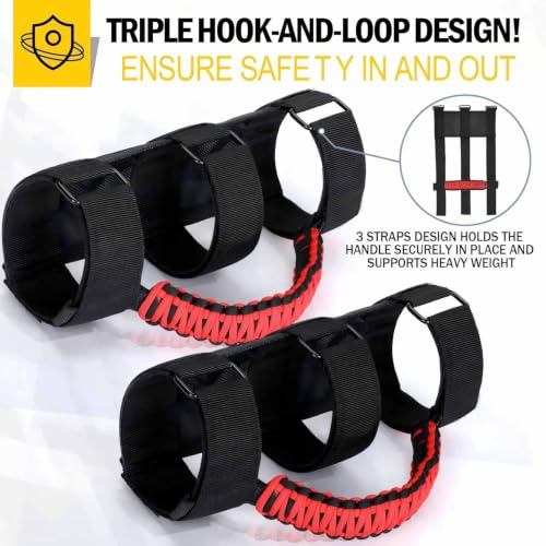 Image of moveland 2 Pack Roll Bar Grab Handles for Jeep Wrangler TJ YJ JK 1955-2023