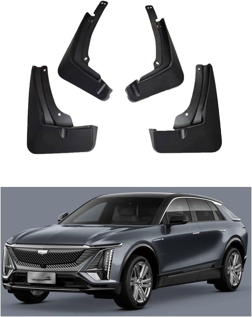 PLAKDFUU Car Mud Flaps for Cadillac LYRIQ 2022-2024, Styling Body Accessories Splash Guards Fender (Set of 4)