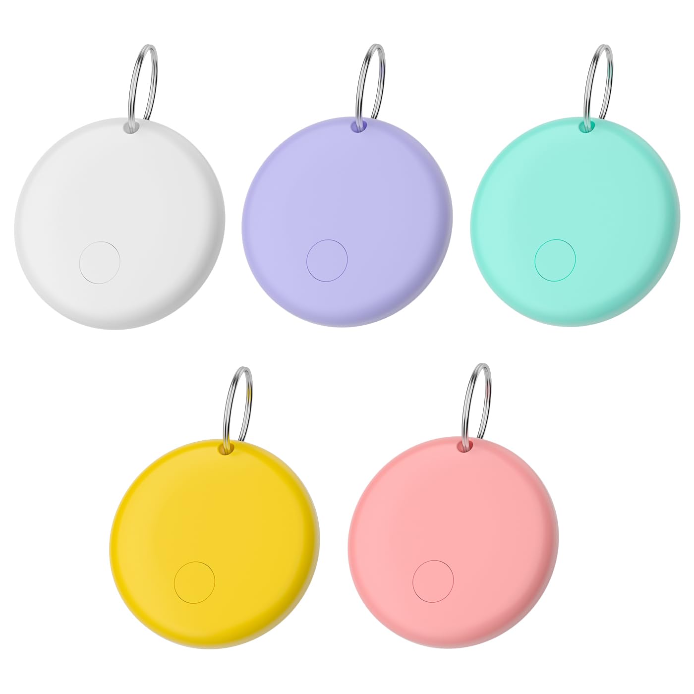 JTD Smart Air Tag Tracker: Bluetooth Localizzatore Chiavi Compatibile con Apple Dov’è App (solo iOS, NON per Android), trova oggetti per gatti (5pcs)