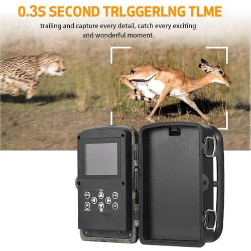 Kavolet Wildkameras mit Bewegungsmelder Nachtsicht, Wildkamera Testsieger, 2,7 K, 24 MP, 120 °, Wärmebildkamera Jagd 0,3 s Jagdkamera, Nachtsichtkamera Outdoor Wildtierkamera, wasserdicht IP65