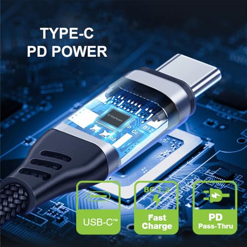 Image of Adapter Type-C Voltage Current Power Capacity, Working Time Ammeter Voltmeter USB Cable Charger Detector USB-C Tester 4-30V 0-6.5A Digital Multimeter