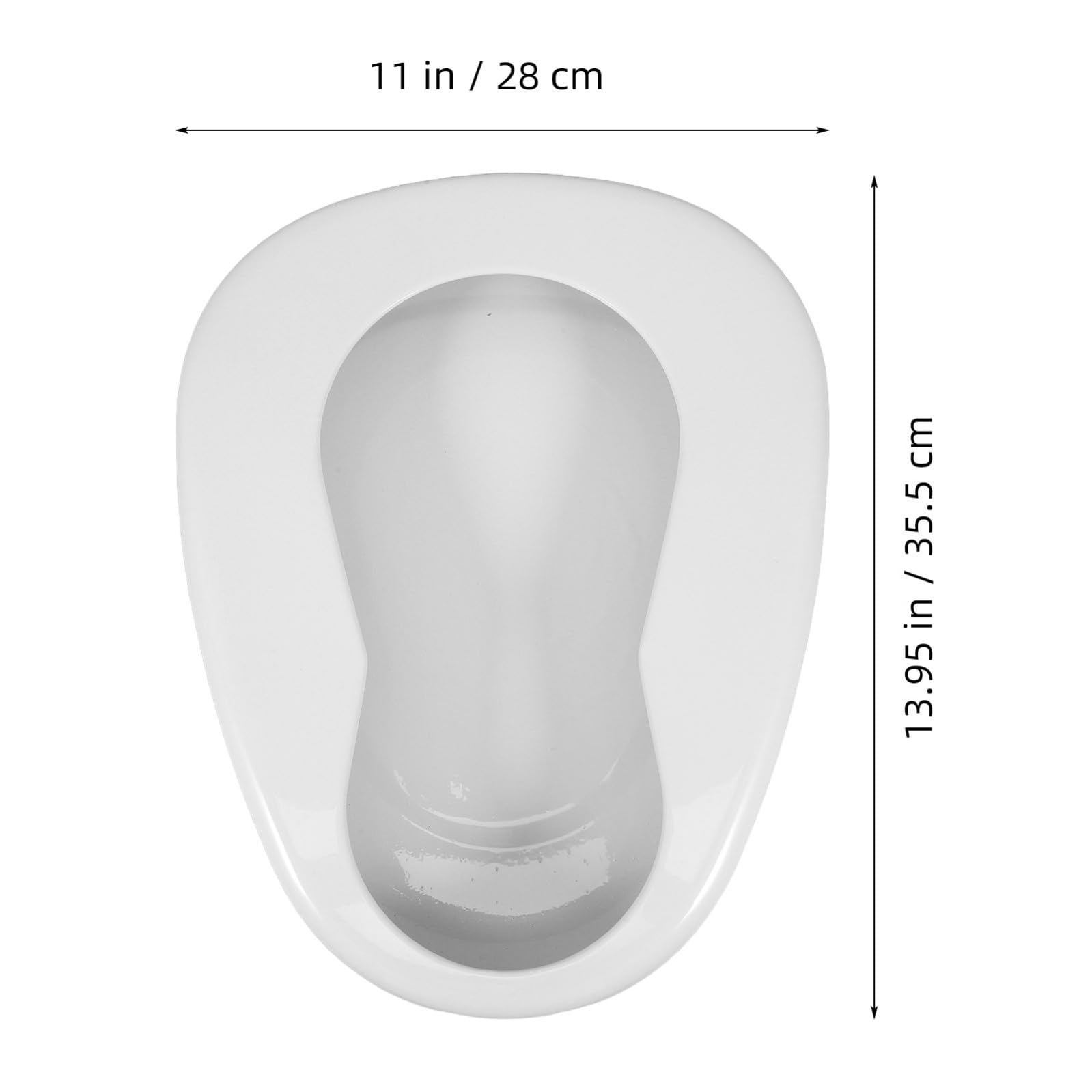 Generico Padella per Anziani in Smalto Bianco, Versatile per Uso Notturno, Comoda per Assistenza a Letto e Pazienti Allettati