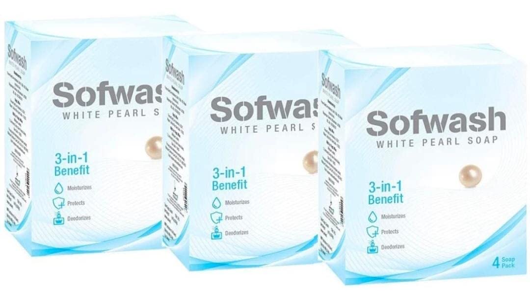 TS Modicare Sofwash White Pearl Bathing Soap (4Nx75 g) Pack of 3