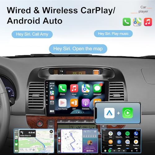 Radio Android 13 para Toyota Camry 2000-2006 con pantalla 9" miniatura 4
