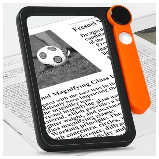30X 5X Large Magnifying Glass for Reading Full Book Page Magnifying Glass Folding Handheld Magnifier for Seniors Reading Newspaper, Maps Great Gift for Low Visions Orange