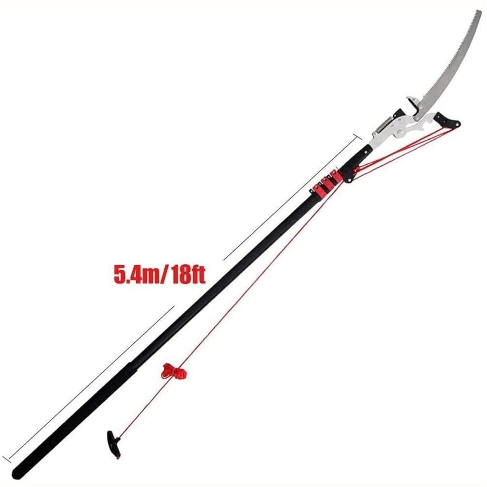 Rozciągliwy, długi zasięg, sekator do przycinania drzew, profesjonalna piła tyczkowa do prac ogrodniczych, do cięcia i ścinania, 5,4 m/18 stóp,Piła ogrodnicza o dużym zasięgu