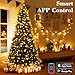 ODEETRONIC Smart Christmas Tree Lights, 98 ft 300 LED Color Changing Christmas Lights, Warm White & Multicolor Mini String Light, Music Xmas Fairy Light for Indoor Outdoor Decor, APP/Voice Control