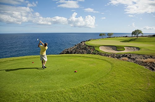 Posterazzi Hawaii Lanai Man Playing Challenge At Manele