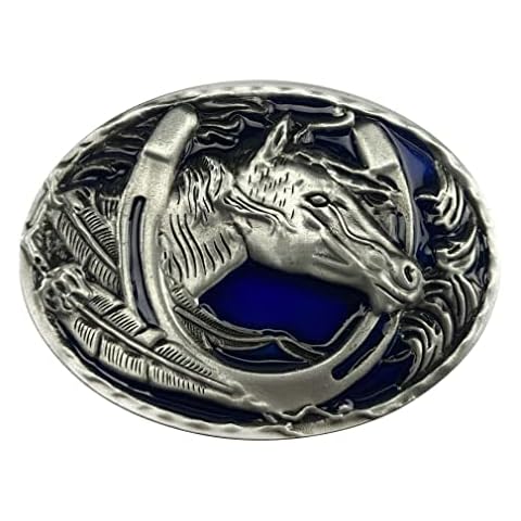LKMY Vintage 3D Horse Belt Buckle Cover