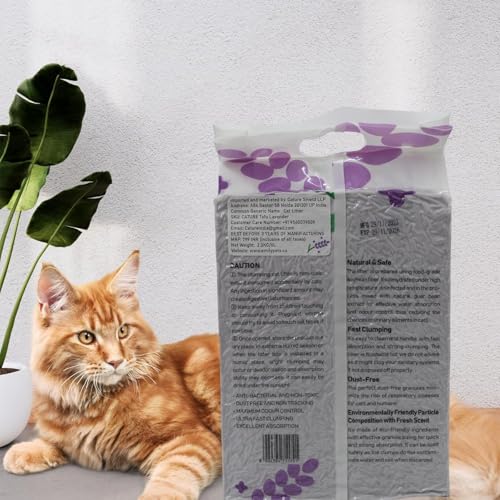 Image of Cature Care by Nature Tofu Cat Litter Natural Flushable Clumping Litter Plant Based Biodegradable Ultra Odour Control 99% Dust Free Low Tracking Cat Litter (Lavender, 6L, Pack2)