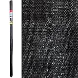 Mallazo de ocultación para jardín de plástico Negro 5x1,5 m