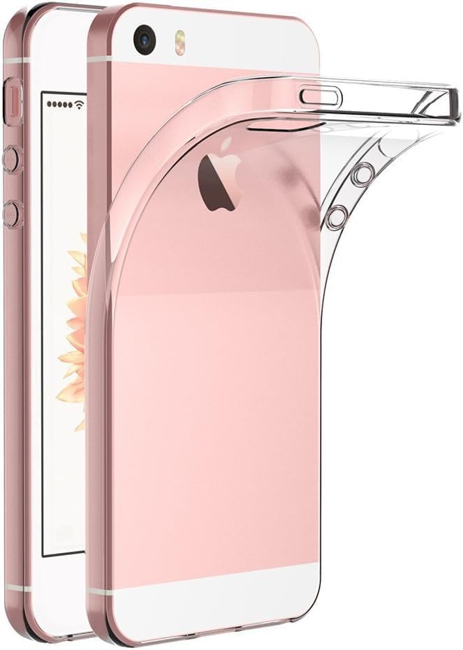 for iPhone 5, iPhone 5S, iPhone SE (2016) Premium Transparent Hybrid Soft Slim Dust Proof Back Case Cover with Camera Protection