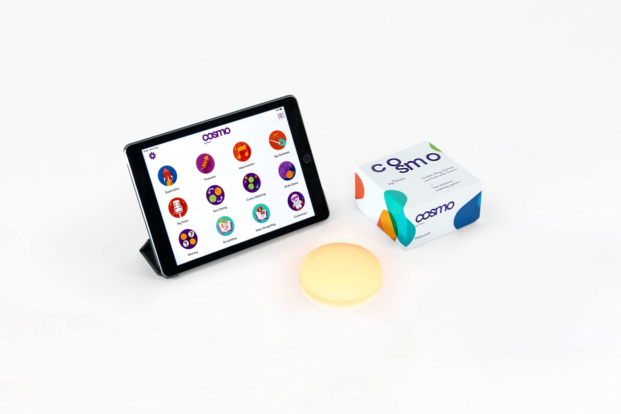 CosmoSwitch | Accessibility Button | Use with Switch Accessible Apps via Bluetooth | Compatible with Apple, Google & Microsoft Windows Systems | for Tablets, Mobile Phones & Computers