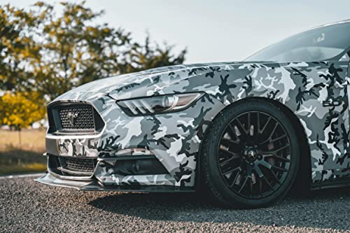 Vvivid Vinyl Camouflage Pattern Wrap Air-Release Adhesive Film Sheets (10Ft X 5Ft, Snow Camouflage) #TOP1