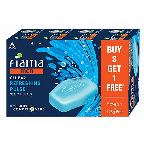 Fiama Di Wills Men Refreshing Pulse Gel Bar 125g (Buy 3 get 1 Free)
