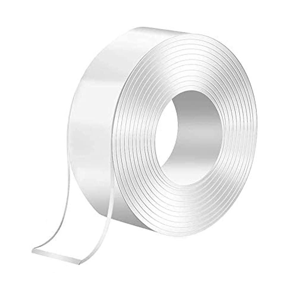 SHOWAY 3 Meter Magic Improvement Double Sided Tape mounting Transparent Trace less Acrylic Reuse washable Waterproof Adhesive Tape 3m