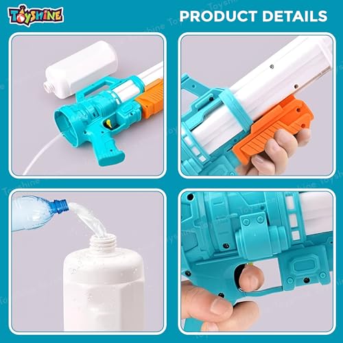 Image of Toyshine 400ml Tank Capacity Long Range High Air Pressure Spray Water Gun for Summer Swimming Pool Party Holi Water Toy Gun for Girls Boys Kids 3+