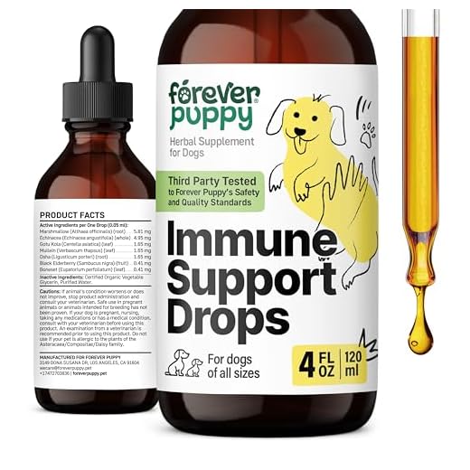 Forever Puppy Immune Drops for Dogs - Echinacea & Mullein Leaf Extract - Liquid Immune Support Supplement for Dogs of All Breeds & Sizes - 4 fl oz
