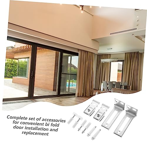 Kit de herrajes para puerta corrediza bi plegable con guía inferior de reemplazo miniatura 4