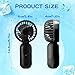 Rossesay Mini Portable Fan Bulk Cute Handheld Lightweight Small Little Personal Hand Eyelash Fan 3 Speeds USB Rechargeable for Women Men Indoor Outdoor Makeup Travel Camping (Black, 48 Pcs)