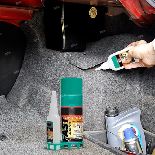 Superglue avec activateur en spray. Super colle avec accélérateur d'adhésif. Adhésif professionnel tout usage à haute force d'adhérence (50gr de colle avec 200ml de spray) – vue 7