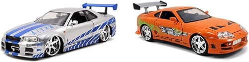 Miniatura 1 de Jada Fast  Furious Coche Nissan Skyline Gt R R34 2002 Escala 124  A Todo Gas Vehículo 124 1995 Toyota Supra
