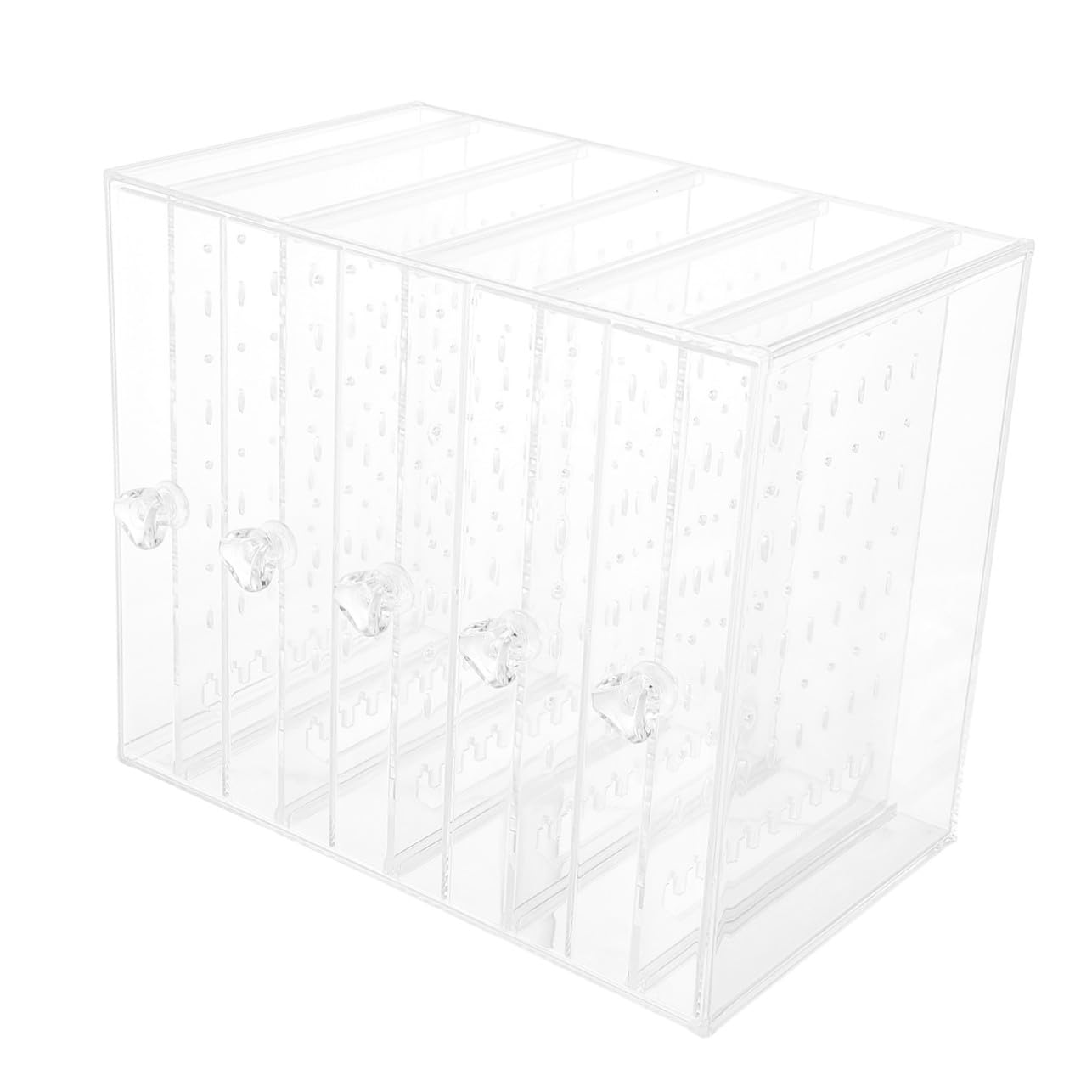 Boîte de rangement bijoux transparente pour coiffeuse ordonnée matinée zen